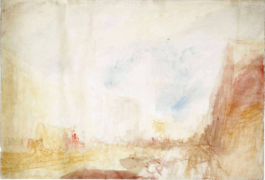 All Saints' Church and the High Street, Oxford, vintage artwork by Joseph Mallord William Turner, 12x8" (A4) Poster