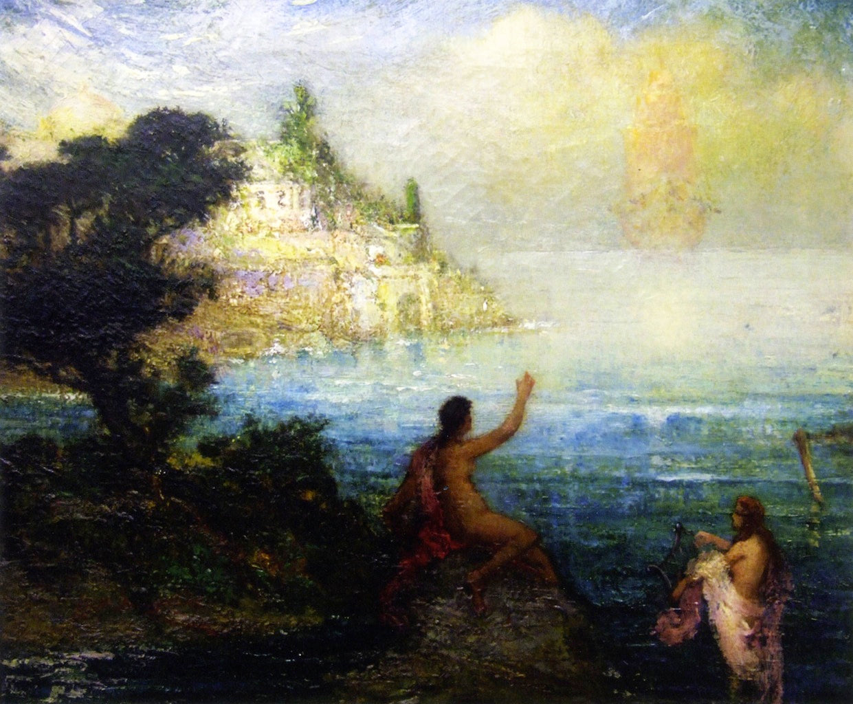 Lotus Land, vintage artwork by Elliott Daingerfield, 12x8" (A4) Poster