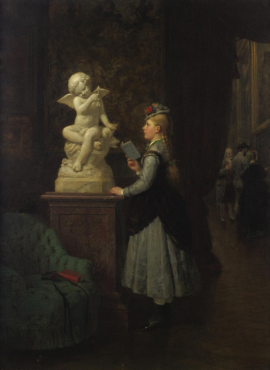 At the Museum, vintage artwork by Carl Böker, 12x8" (A4) Poster