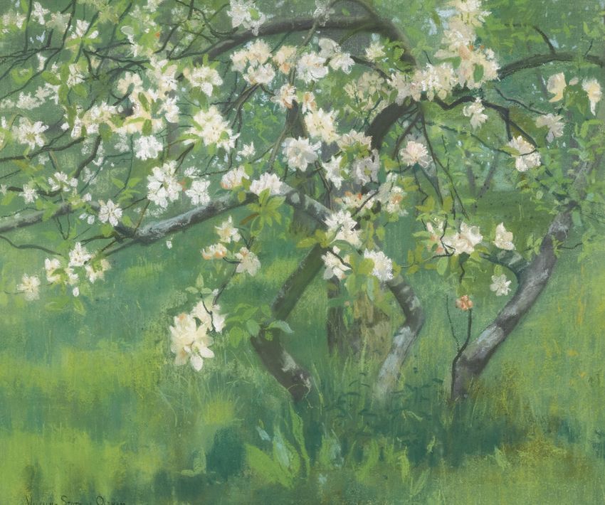 Apple Tree in Blossom by William Stott-of-Oldham,A3(16x12")Poster
