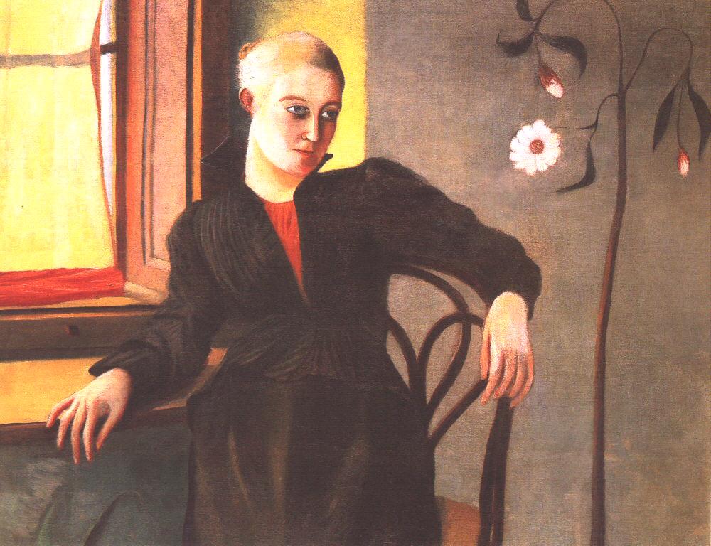 Woman Sitting by the Window by Tivadar Csontvary Kosztka,A3(16x12")Poster