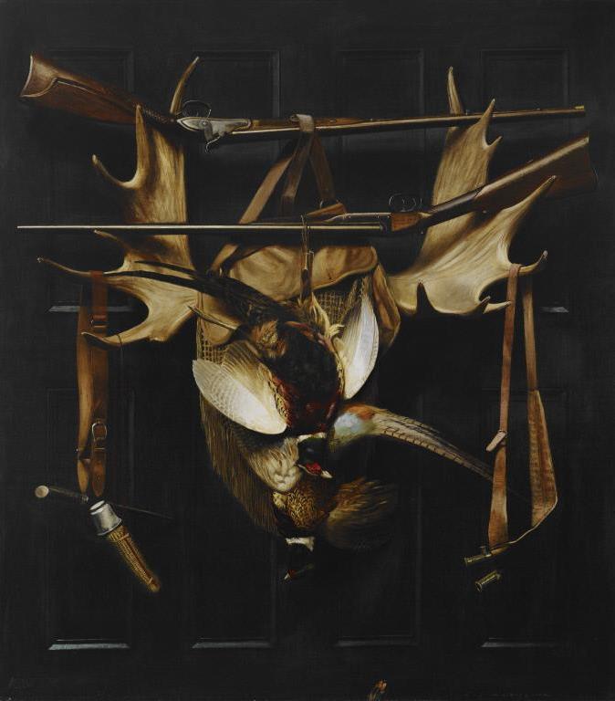 Trophies of the Hunt, vintage artwork by Alexander Pope, 12x8" (A4) Poster