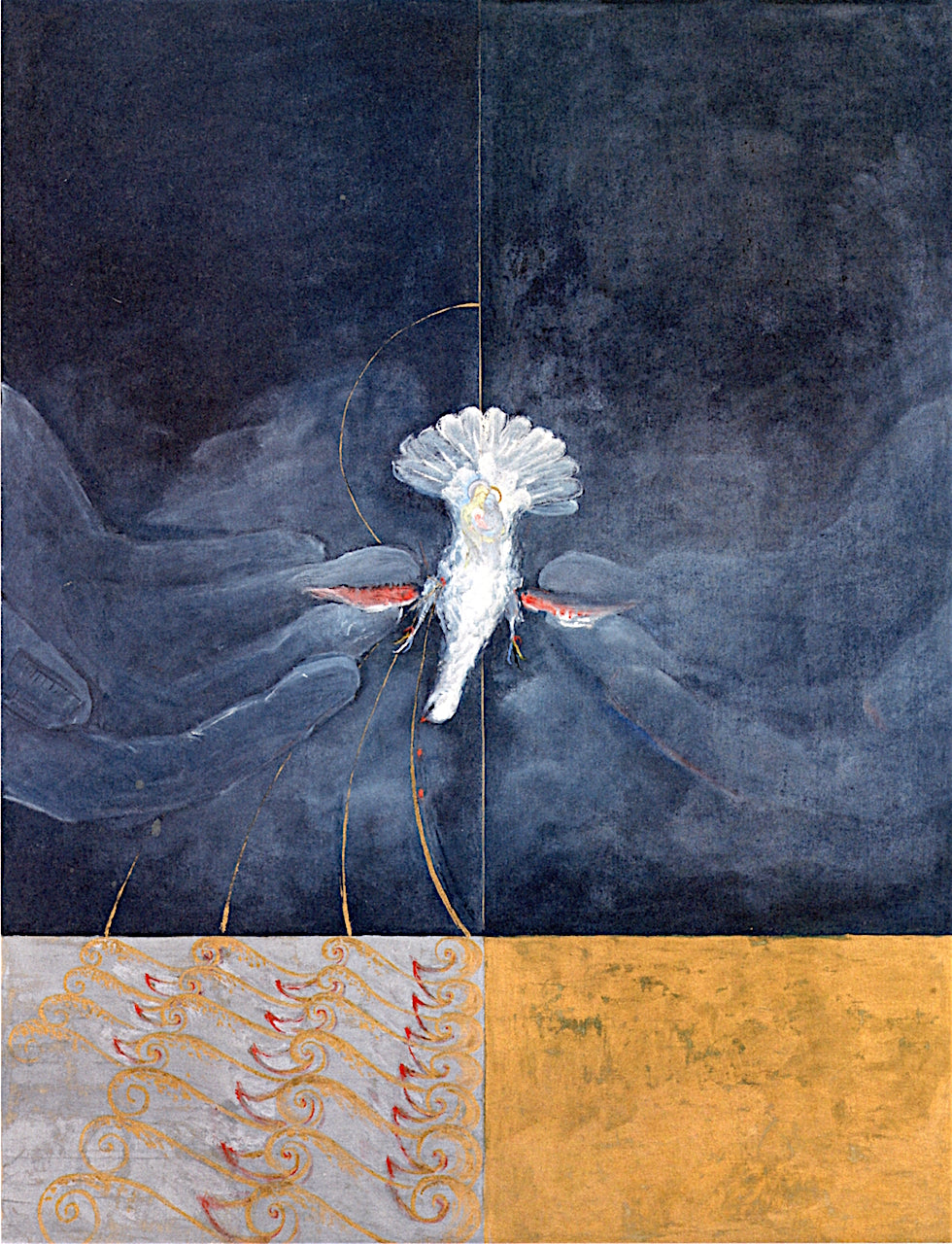The Dove, No. 05, Group IX/UW, No. 29, vintage artwork by Hilma af Klint, 12x8" (A4) Poster