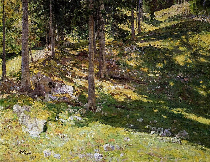 Sunny Forest by Nikolai Klodt,A3(16x12")Poster
