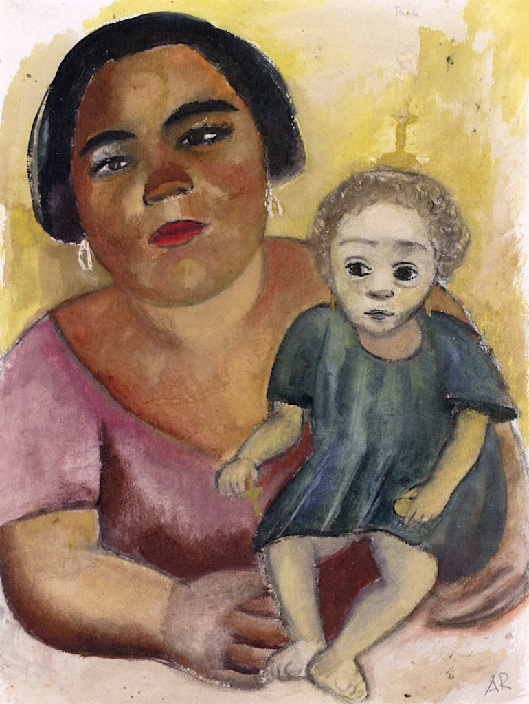 Paola, Calabria, vintage artwork by Anita Ree, 12x8" (A4) Poster