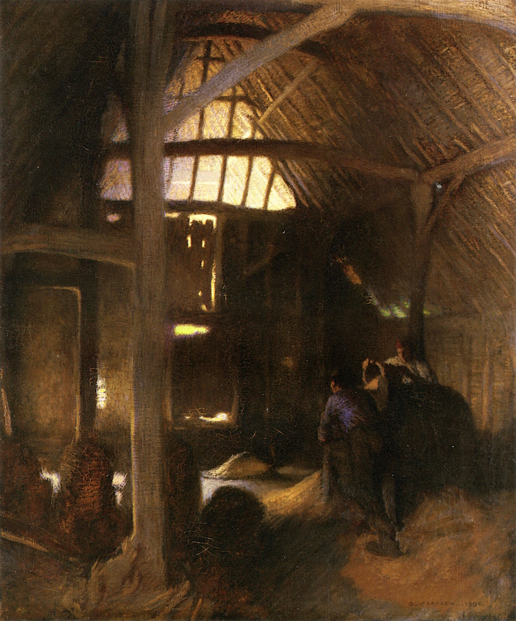 The Dark Barn by Sir George Clausen, R.A., R.W.S., R.I.,A3(16x12")Poster