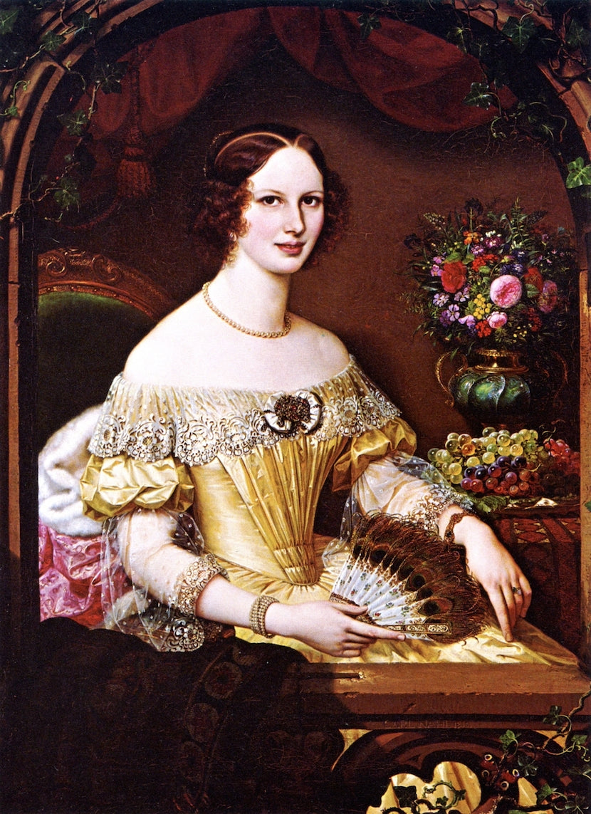 Portrait of Frau Catharina von Breithaupt, vintage artwork by Charles Christian Nahl, A3 (16x12") Poster Print