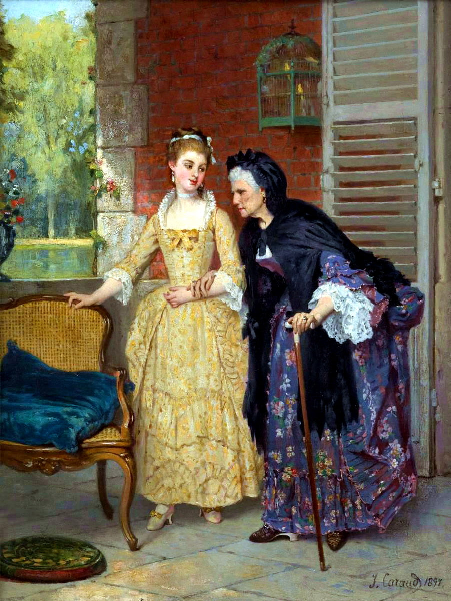 Un debut de promenade, vintage artwork by Joseph Caraud, A3 (16x12") Poster Print