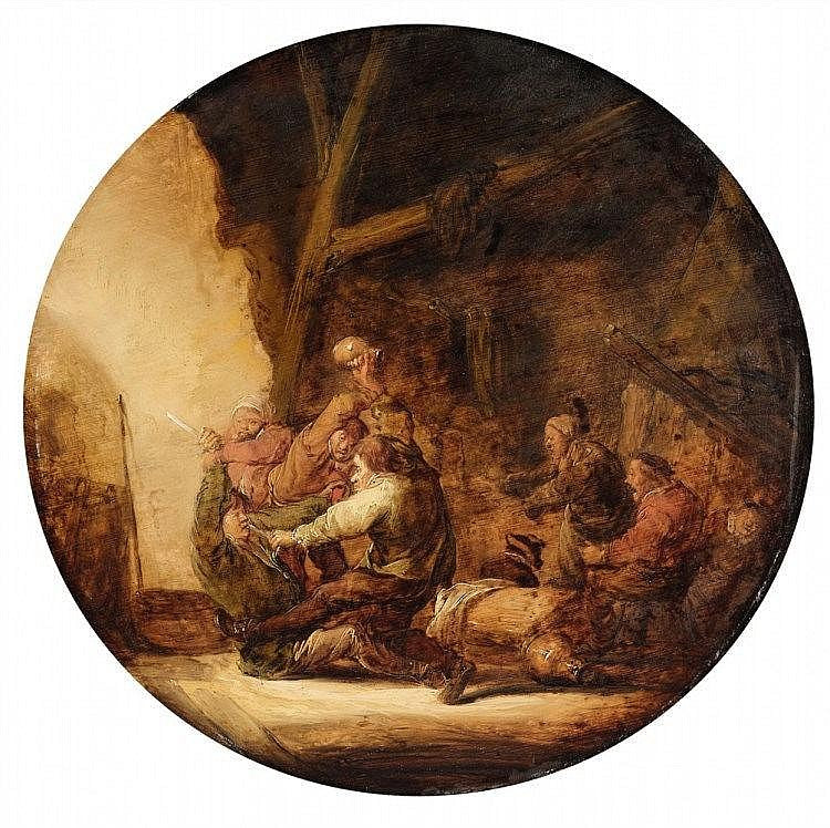 Brawl, vintage artwork by Benjamin Gerritsz. Cuyp, 12x8" (A4) Poster