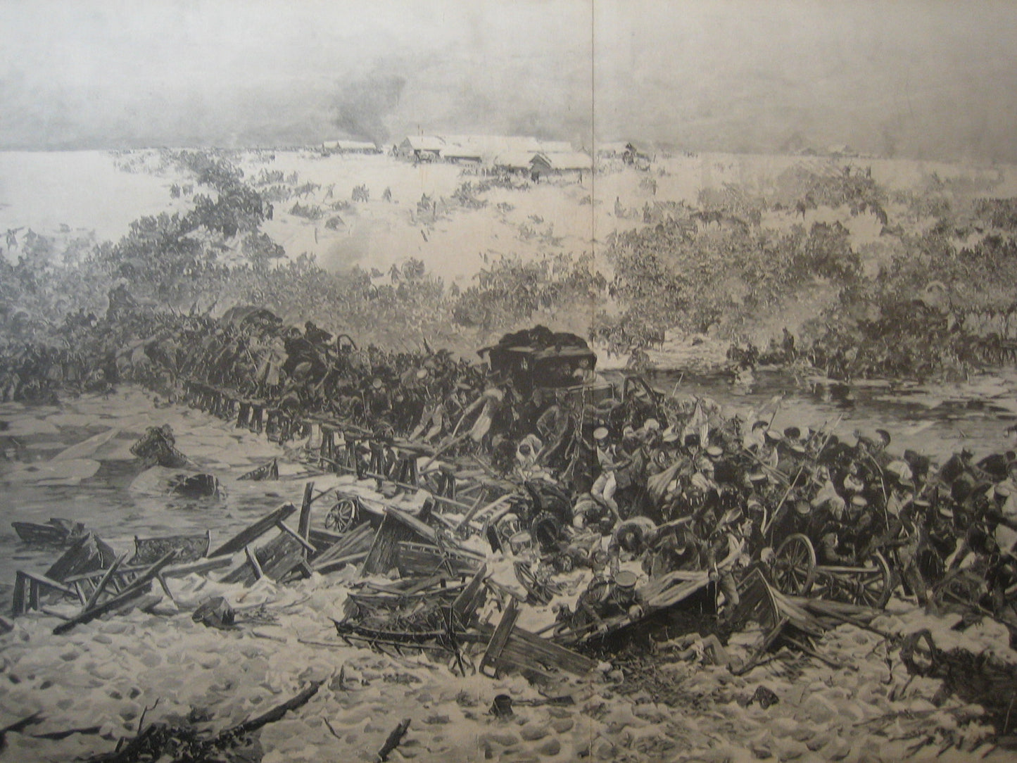 the French Army across the Berezina in 1813 by Julian Falat,A3(16x12")Poster