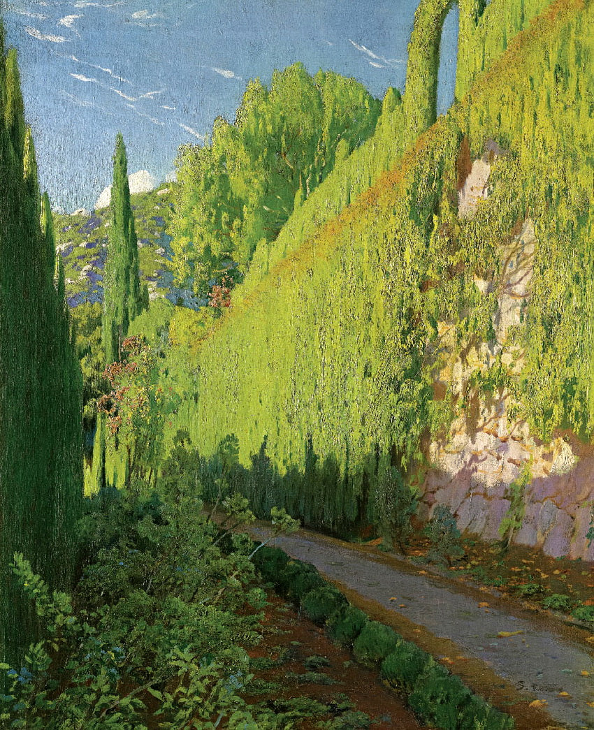 Garden of Sa Coma, Valdemosa by Santiago Rusinol Prats,A3(16x12")Poster