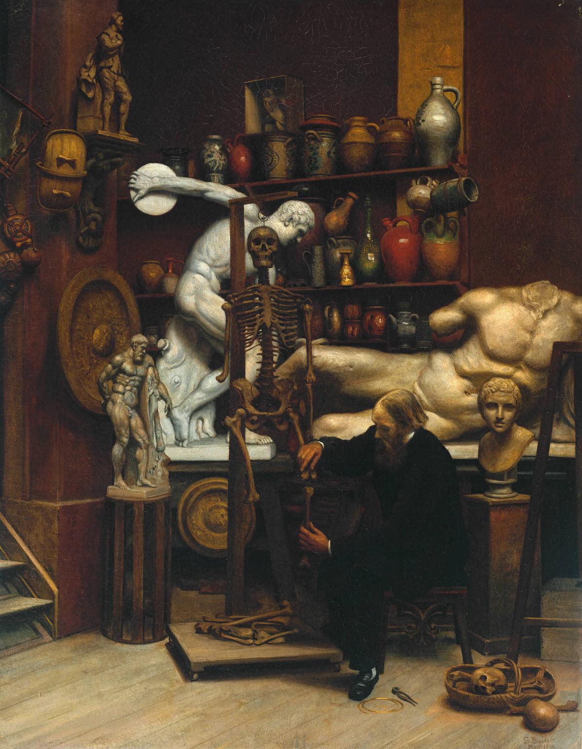 Mr Heatherley’s Holiday: An Incident in Studio Life, vintage artwork by Samuel Butler, 12x8" (A4) Poster