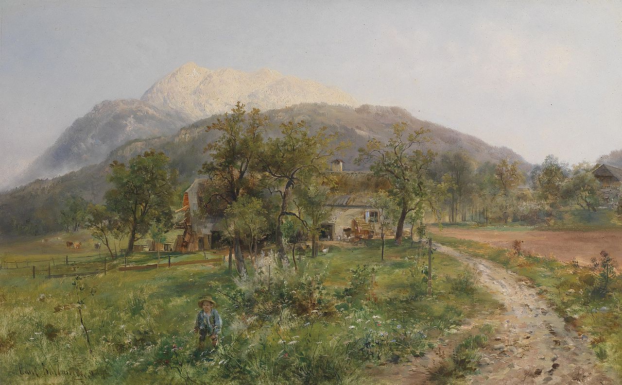 View of Dobratsch by Emil Barbarini,A3(16x12")Poster