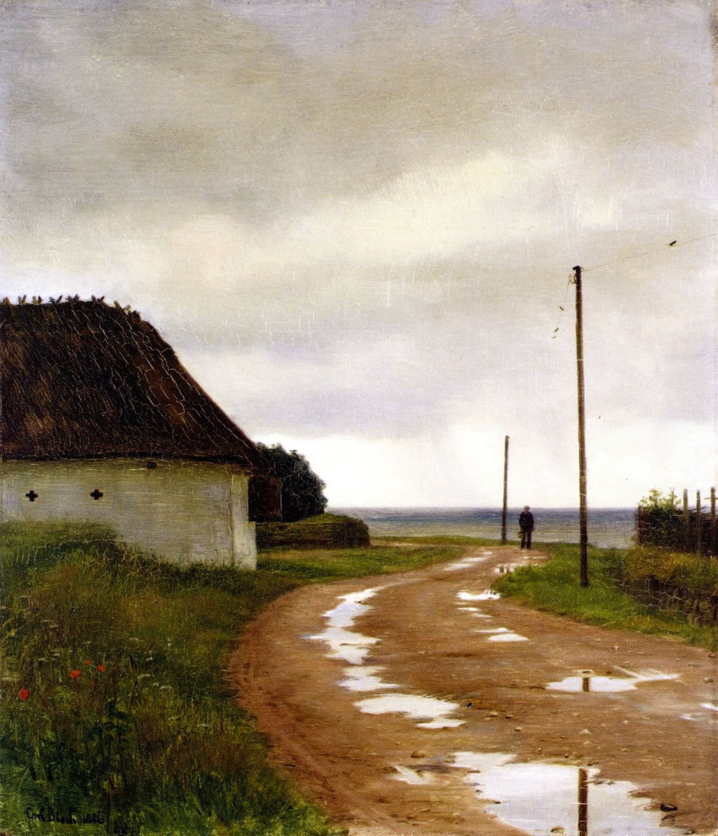 Landscape from Hellebæk, vintage artwork by Carl Heinrich Bloch, 12x8" (A4) Poster