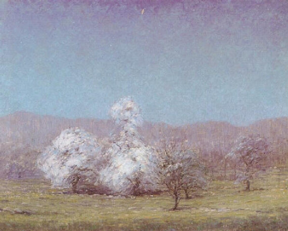 Orchard by Moonlight, vintage artwork by Mina Fonda Ochtman, 12x8" (A4) Poster