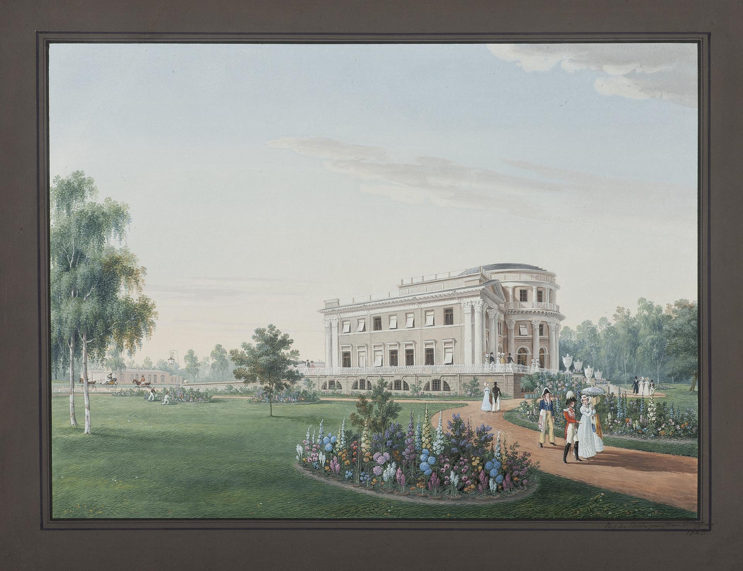 Yelagin Palace, St. Petersburg, vintage artwork by Karl Beggrov, A3 (16x12") Poster Print