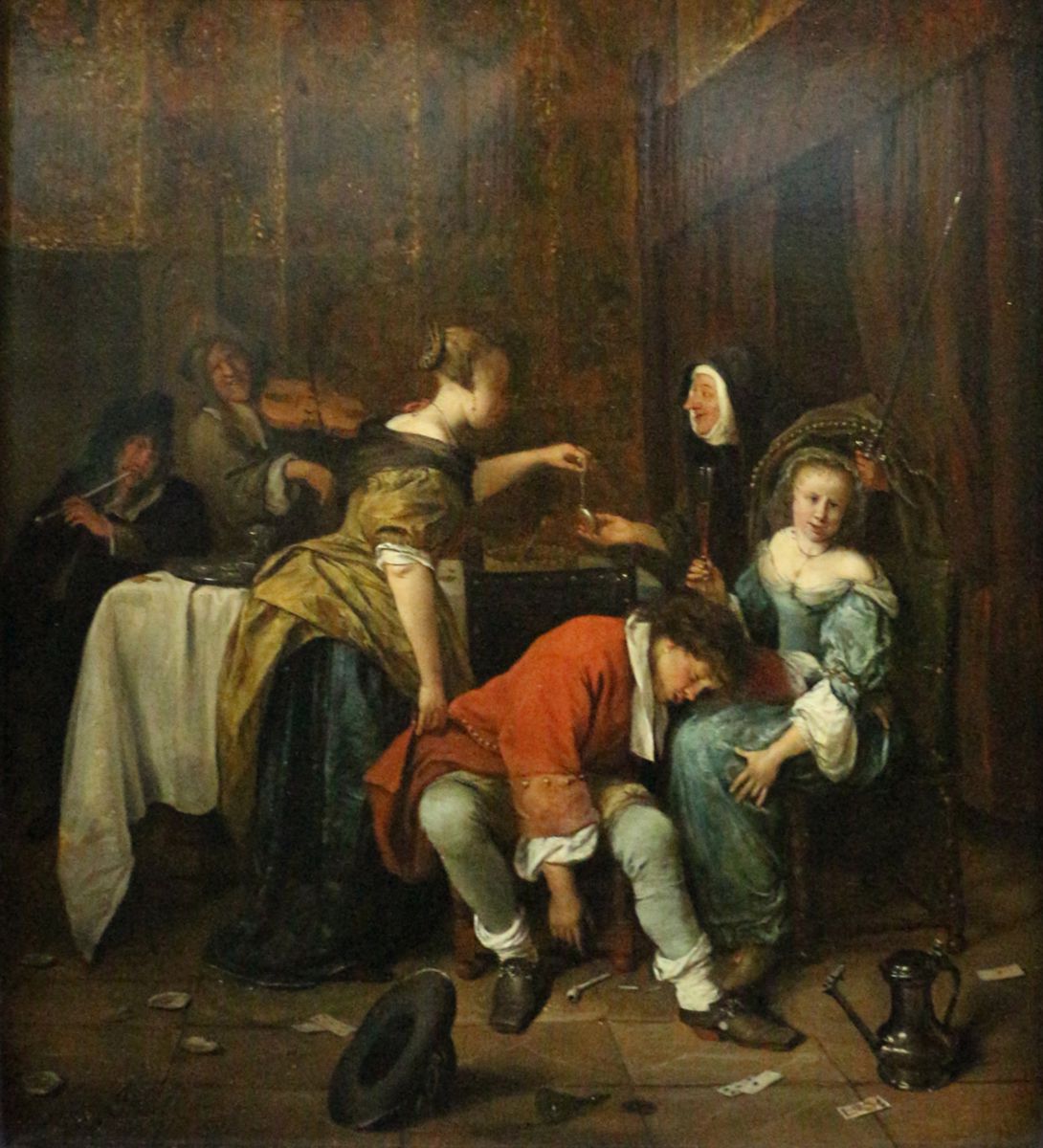 Bad Company, vintage artwork by Jan Havicksz. Steen, 12x8" (A4) Poster