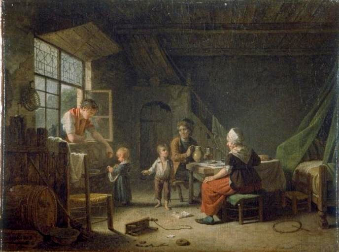 Scene of an Interior, vintage artwork by Martin Drölling, 12x8" (A4) Poster