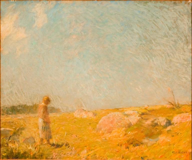 Gay Weather, vintage artwork by William Langson Lathrop, 12x8" (A4) Poster
