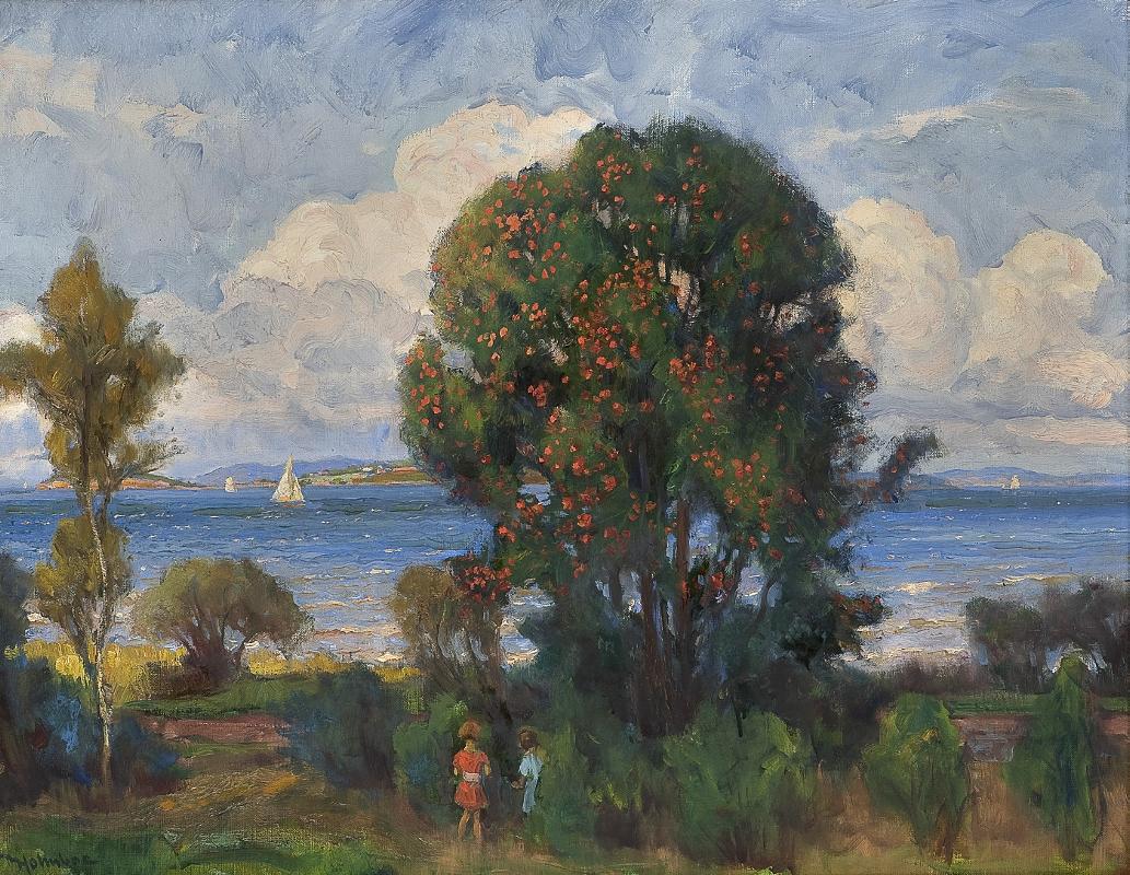 Rowan Tree, vintage artwork by Thorolf Holmboe, 12x8" (A4) Poster