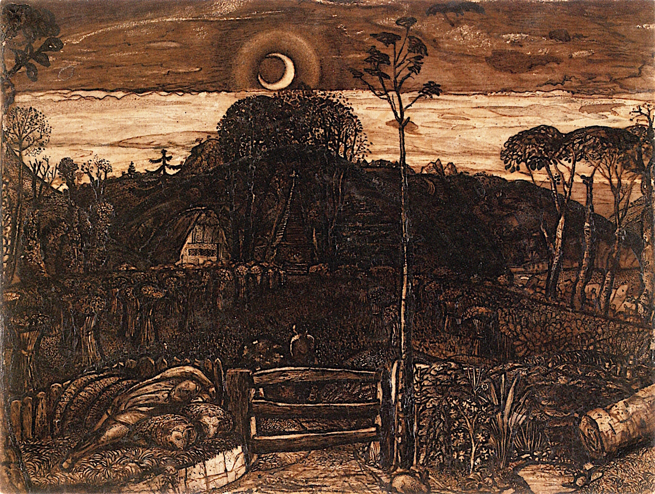 Late Twilight, vintage artwork by Samuel Palmer, A3 (16x12") Poster Print