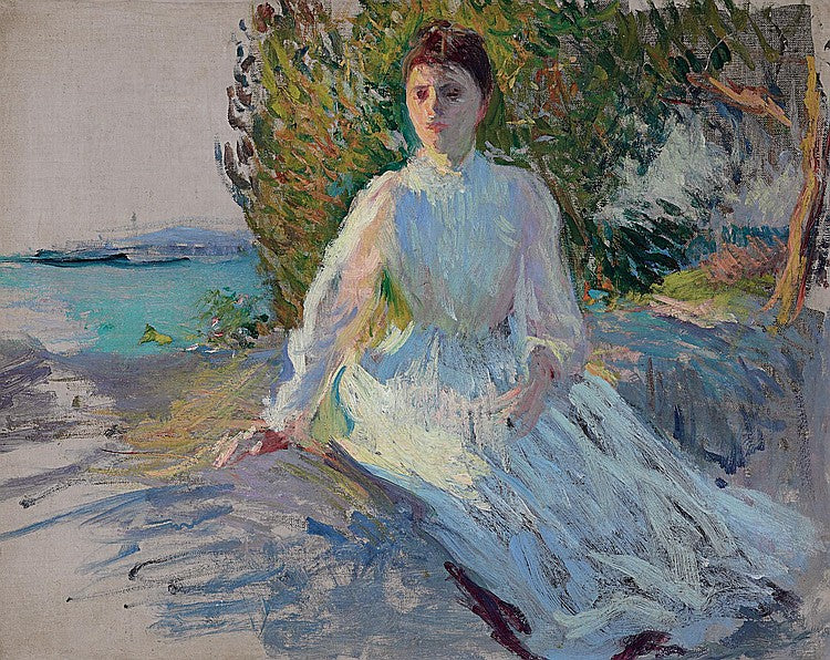 Emeline Tarbell: Sketch at Evening by Edmund Tarbell,A3(16x12")Poster