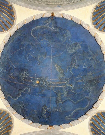 Dome of the Zodiac by Pesello, vintage art, modern poster print