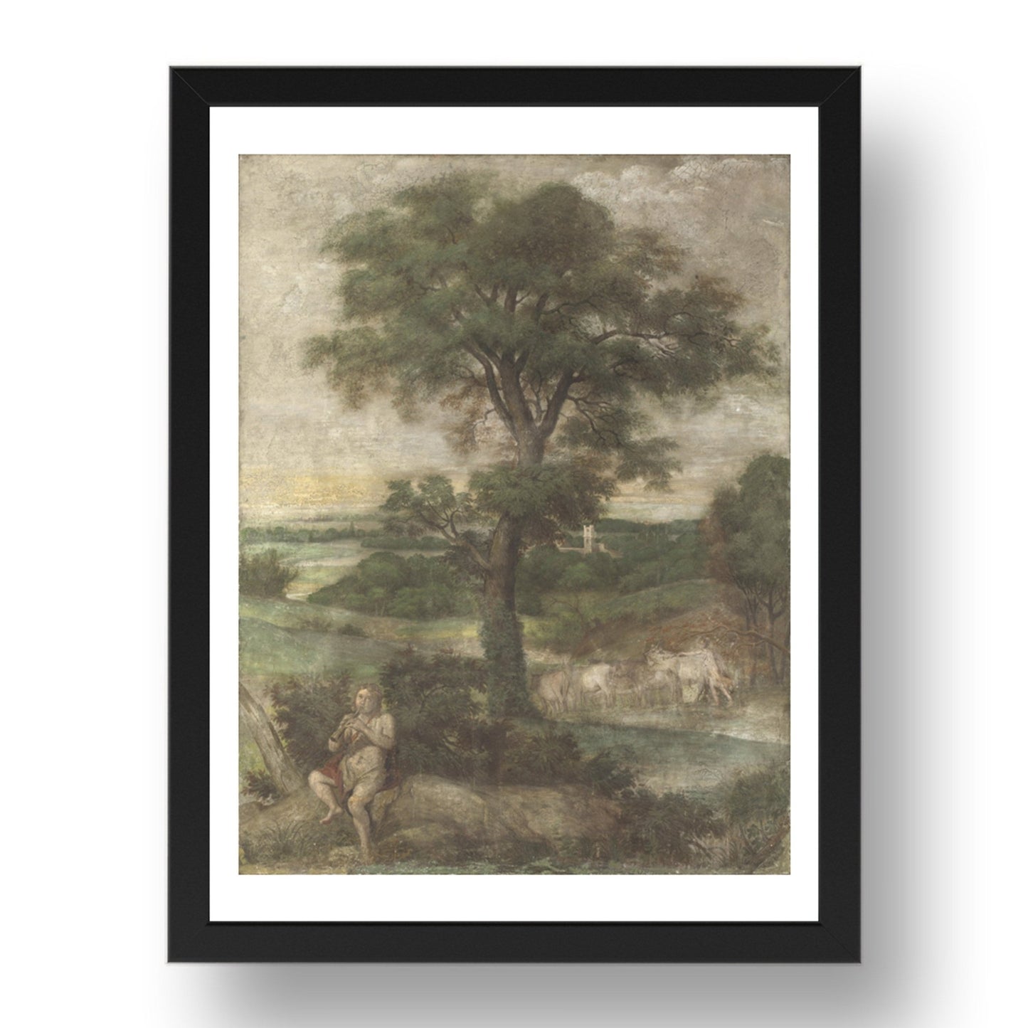 Domenichino and assistants: Mercury stealing the Herds of Admetus, Poster in 17x13"(A3) Frame