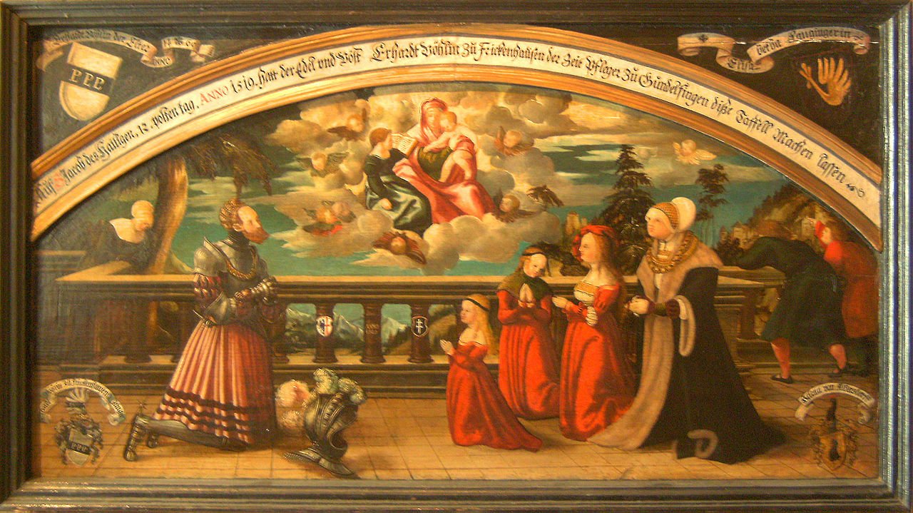 Donors, vintage artwork by Follower of Bernhard Strigel, A3 (16x12") Poster Print