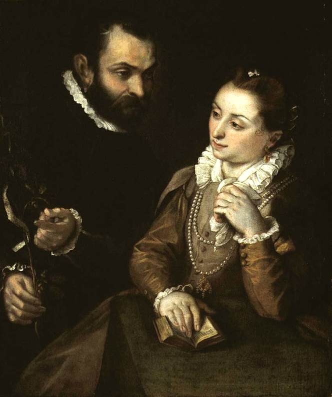 Double Portrait of della Rovere and His Wife, vintage artwork by Federico Barocci, A3 (16x12") Poster Print