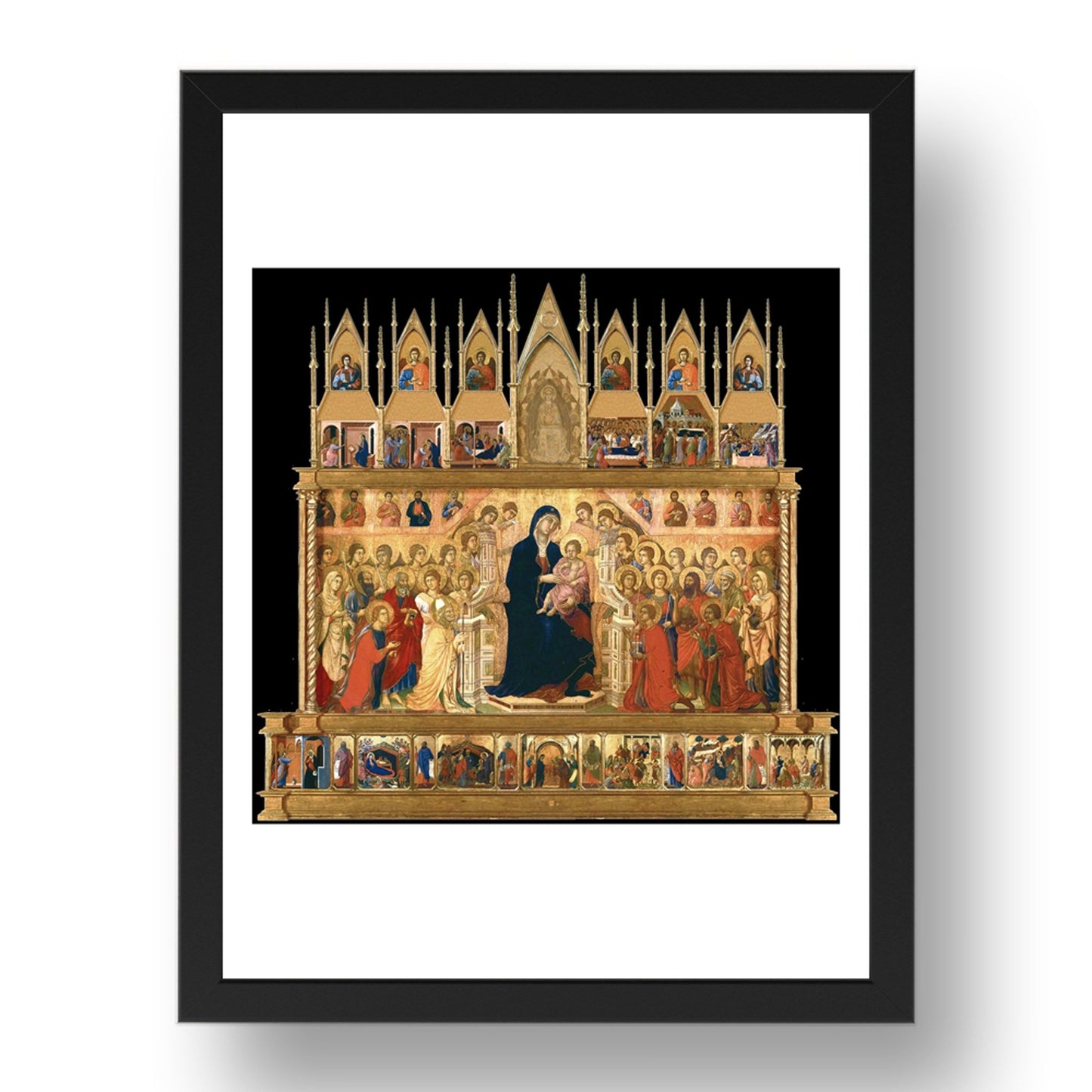 Duccio Di Buoninsegna Maest front central panel, vintage art, A3 (16x12") Poster Print