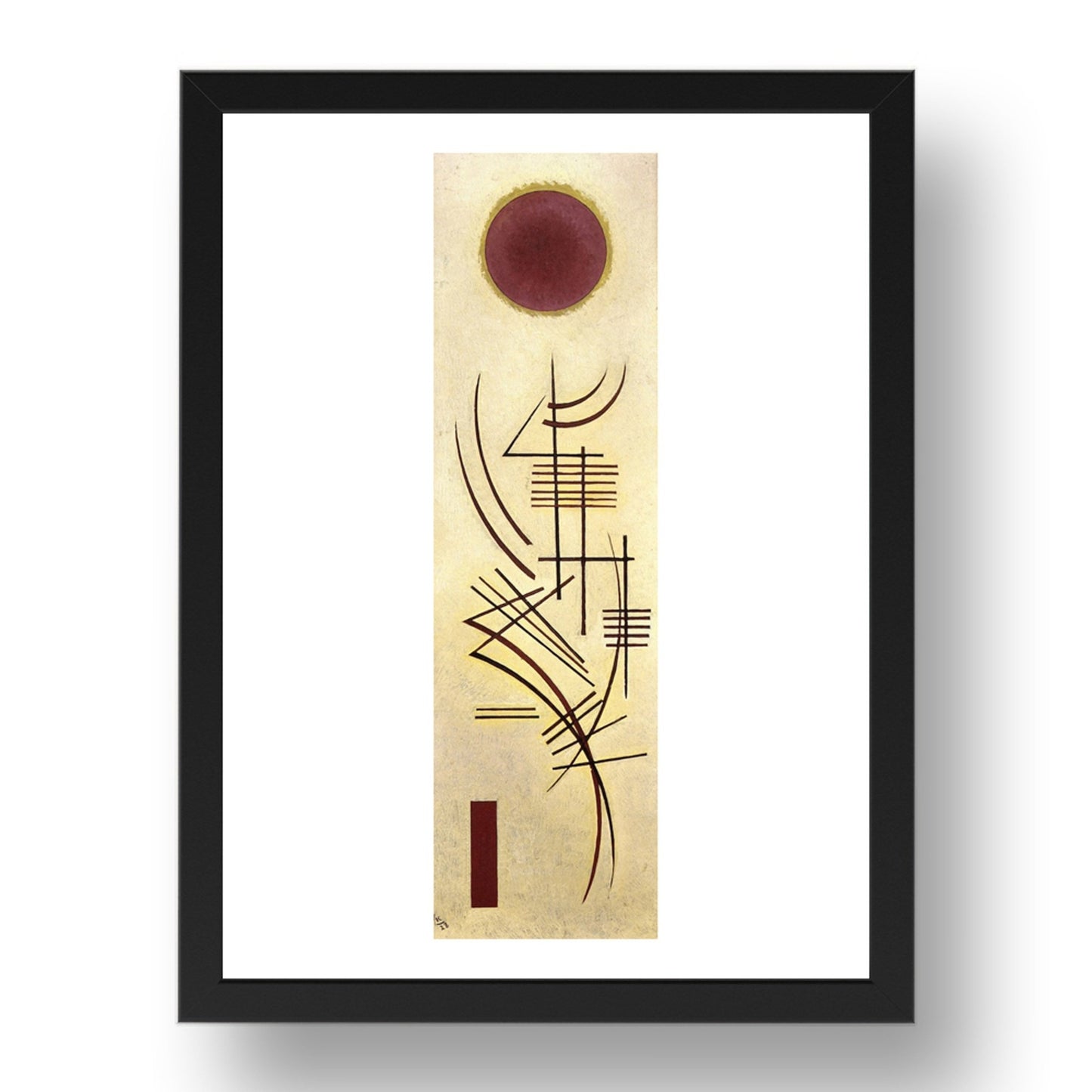 Dull Clear 1928 by Wassily Kandinsky, 17x13" Frame