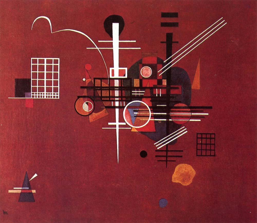 Dull Red - 1927 by Wassily Kandinsky, 23x16"( A2 size ) Poster Print