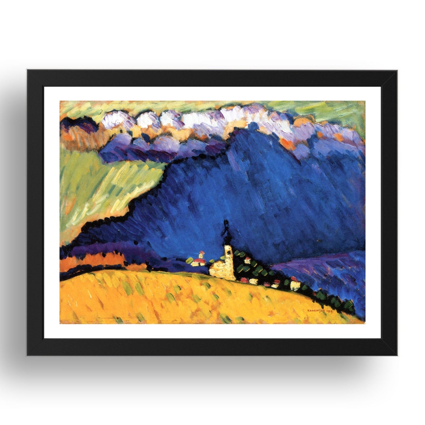 Dunaberg 1909 by Wassily Kandinsky, 17x13" Frame