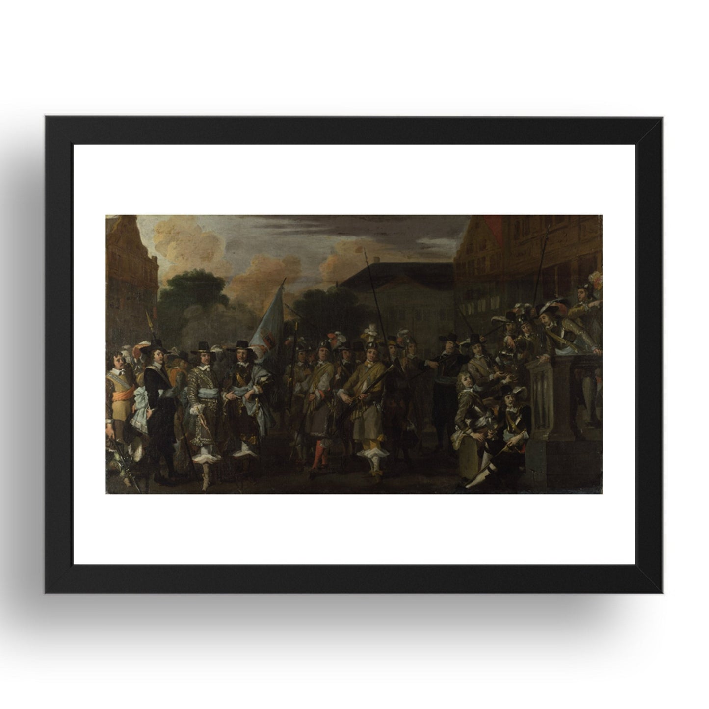 Dutch: A Company of Amsterdam Militiamen, Poster in 17x13"(A3) Frame