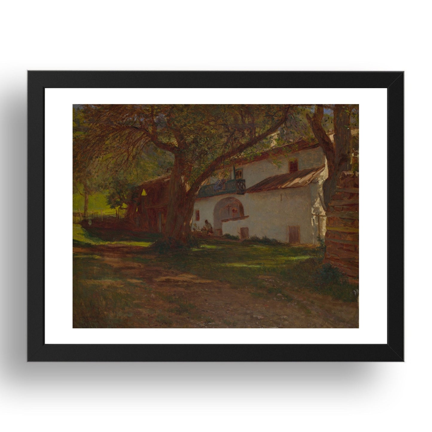 Dutch: A White House among Trees, Poster in 17x13"(A3) Frame