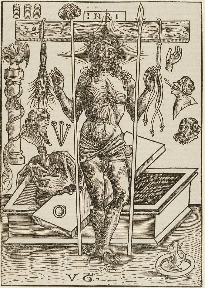 Ecce Homo (Man of Sorrows), vintage artwork by Urs Graf, A3 (16x12") Poster Print