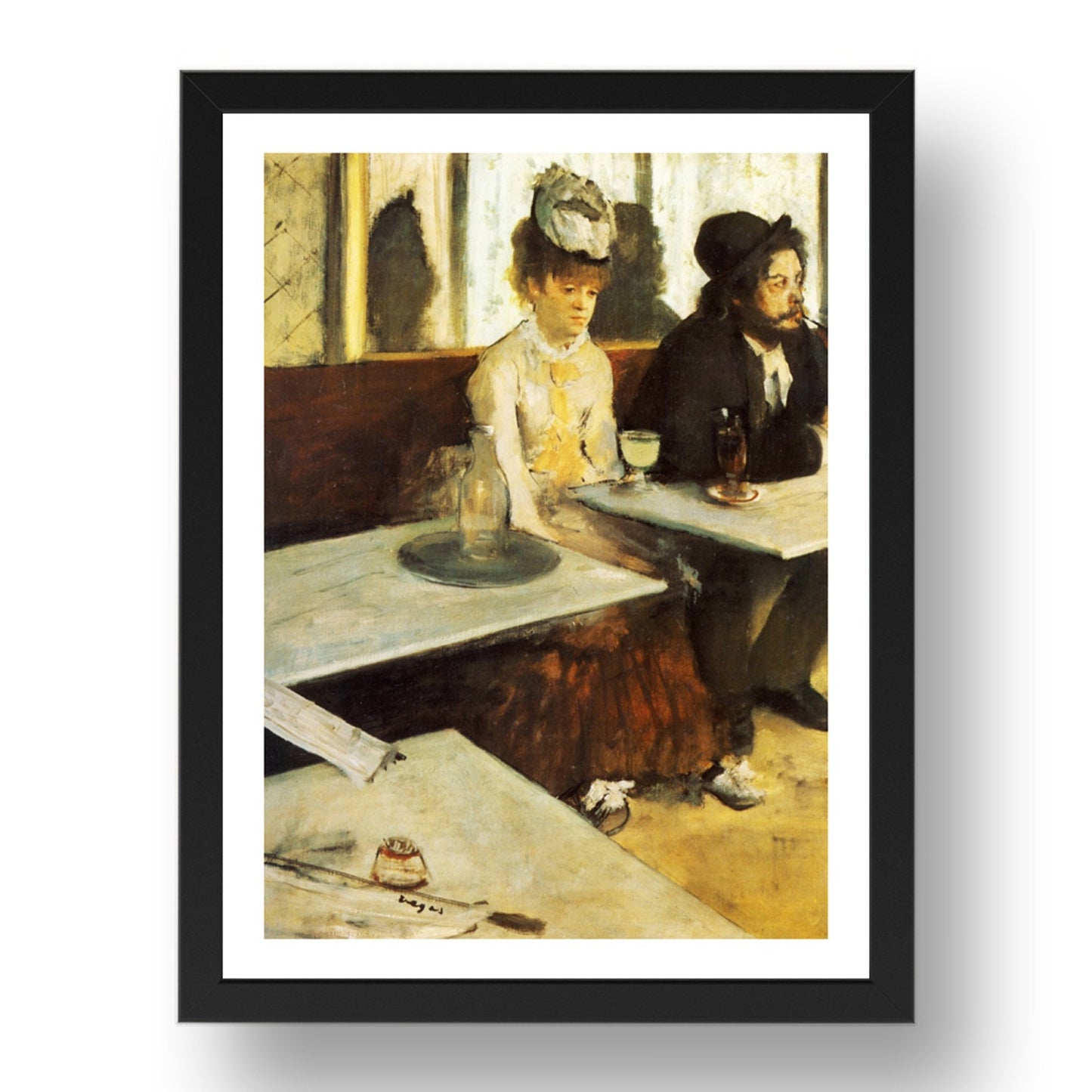 Edgar Degas The Absinthe Drinker 1876, vintage art, A3 (16x12") Poster Print