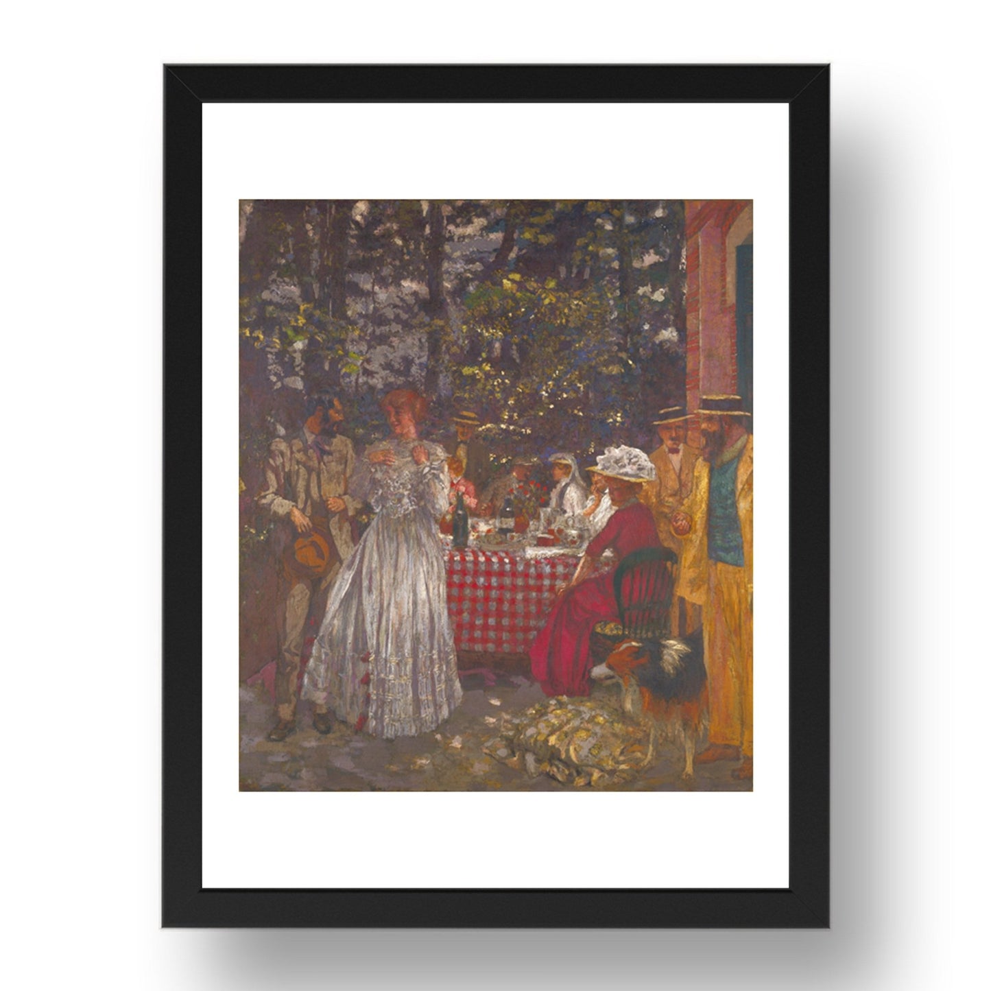 Edouard Vuillard: The Terrace at Vasouy, the Lunch, Poster in 17x13"(A3) Frame