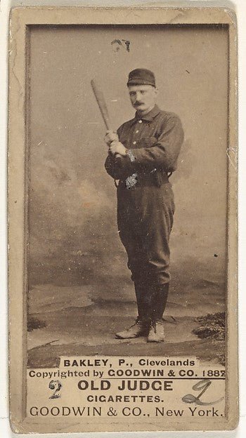 Edward Enoch "Jersey" Bakely Pitcher Cleveland from the Old-16x12"(A3) Poster