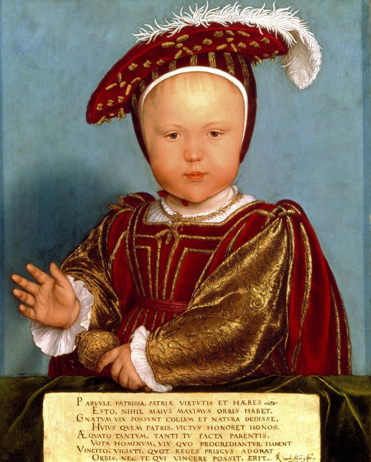 Edward, Prince of Wales (later Edward VI), vintage artwork by Hans Holbein the Younger, A3 (16x12") Poster Print