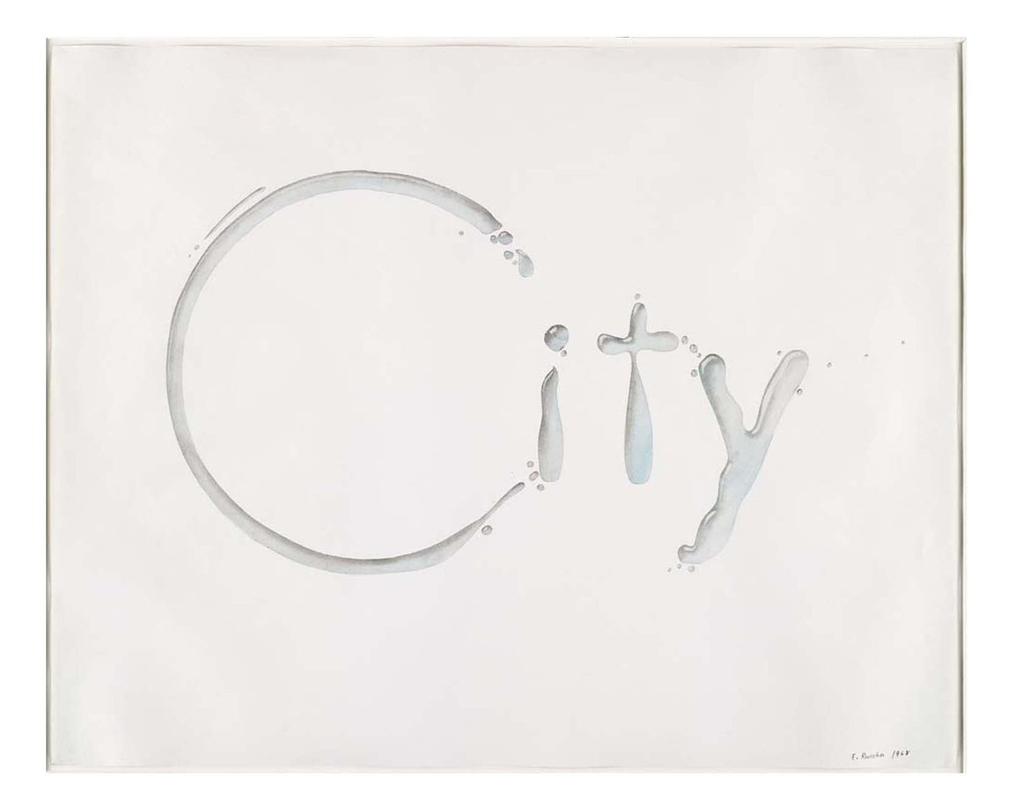Edward Ruscha - City, 16x12" (A3) Poster Print