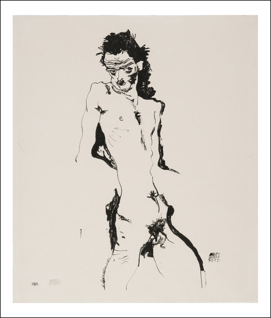 _maennlicher_akt_0 by Egon Schiele, 12x8" (A4) Poster Print