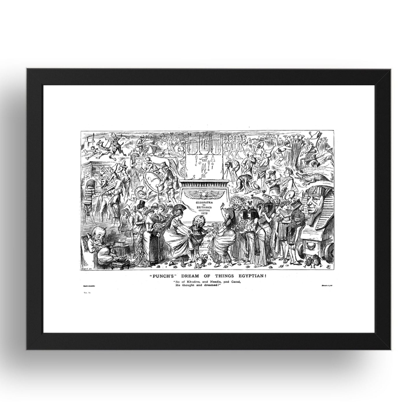 EGYPTIAN DREAM 1877, vintage historic poster in 17x13"(A3) Frame