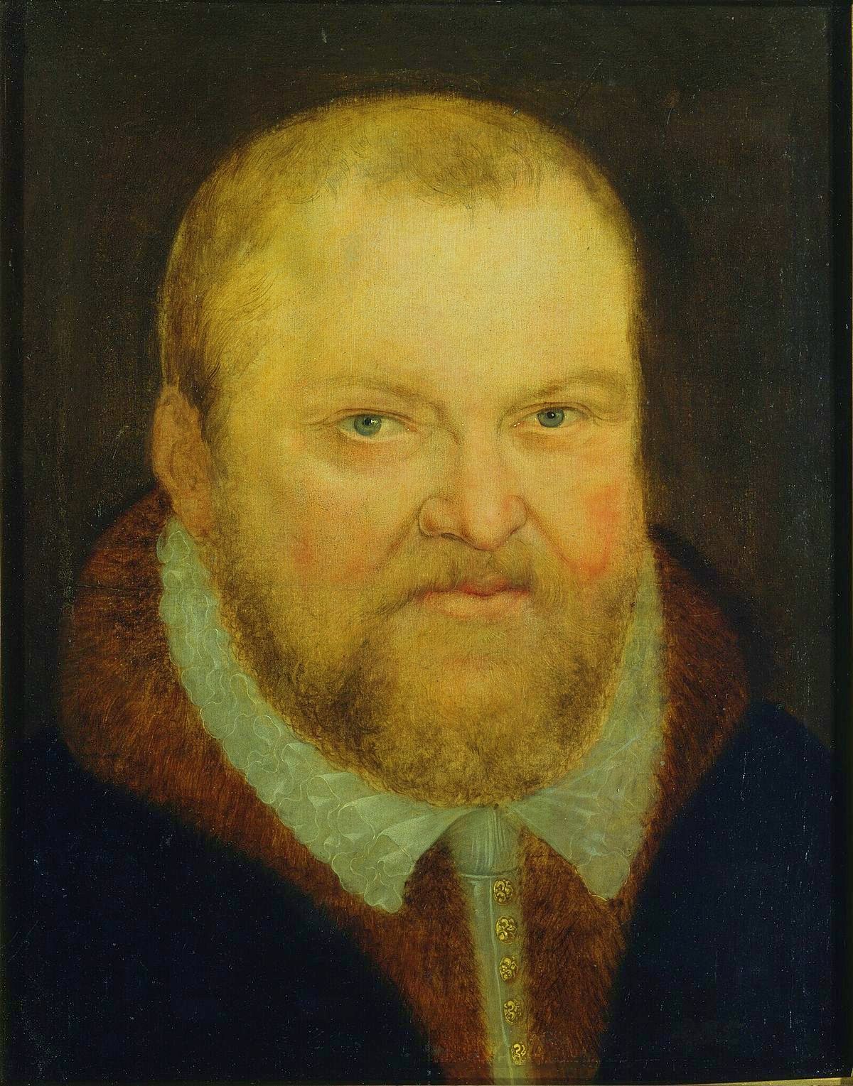 Elector August I of Saxony, vintage artwork by Lucas Cranach the Younger, A3 (16x12") Poster Print
