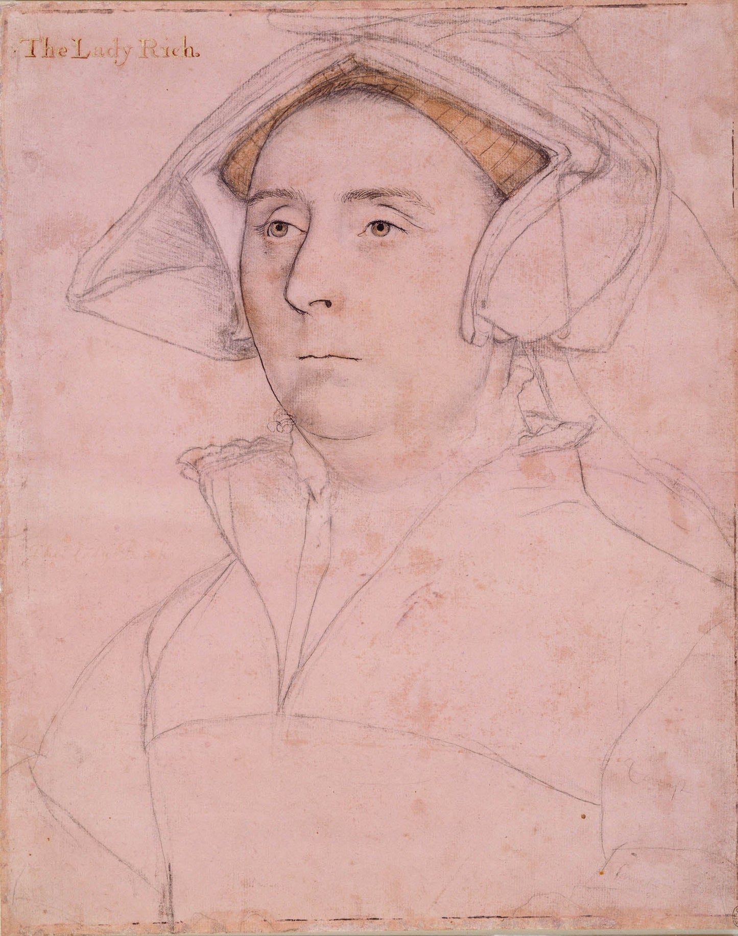 Elizabeth, Lady Rich, vintage artwork by Hans Holbein the Younger, A3 (16x12") Poster Print