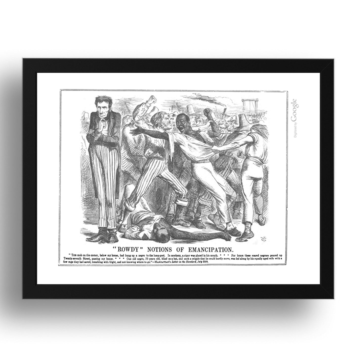 emancipation, vintage historic poster in 17x13"(A3) Frame