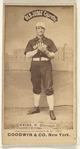 :Emil Geiss Pitcher Chicago from the Old Judge series for Ol-16x12"(A3) Poster