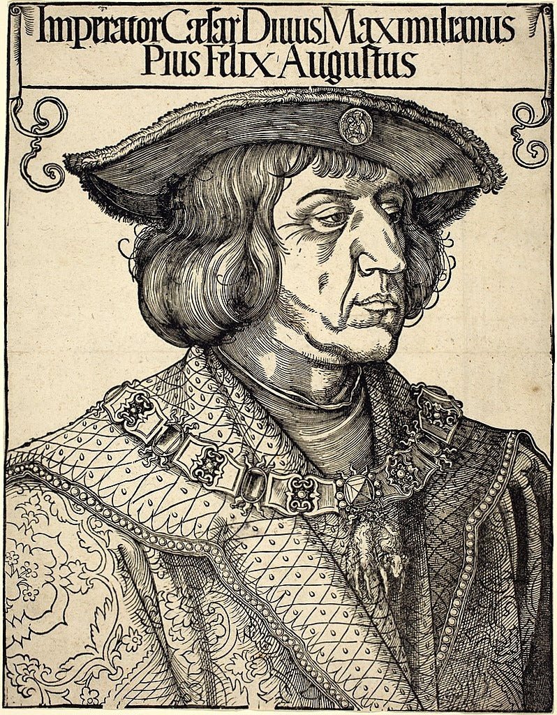 Emperor Maximilian I, vintage artwork by Albrecht Dürer, A3 (16x12") Poster Print