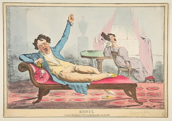 Ennui November 20, 1829-Robert Seymour , vintage art, A3 (16x12") Poster Print